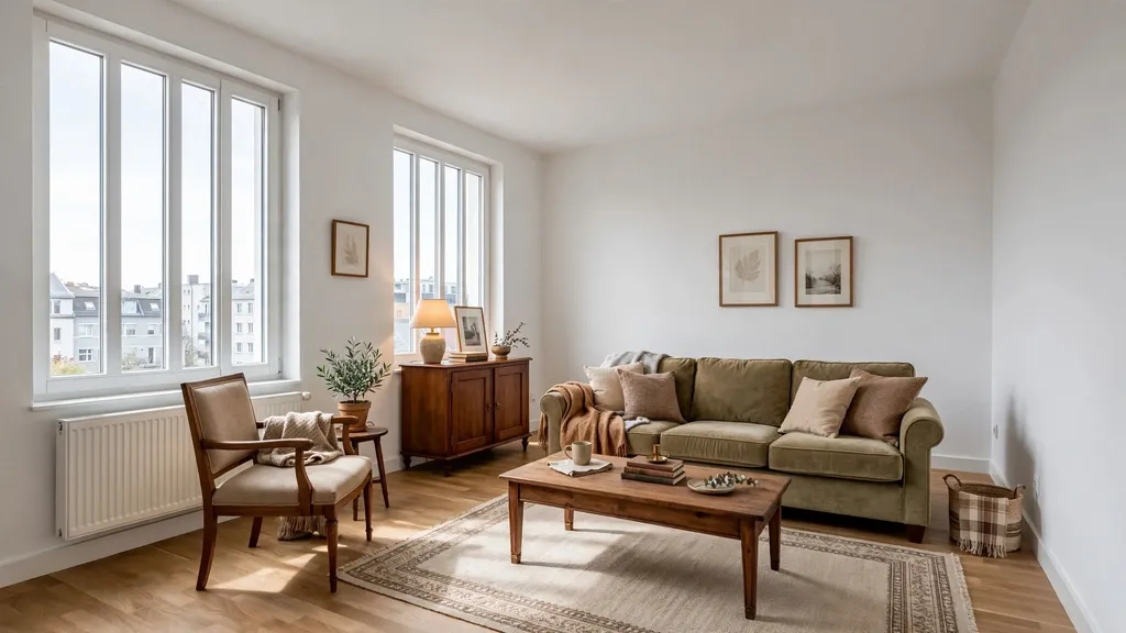 The same sample room with classic virtual furnishings